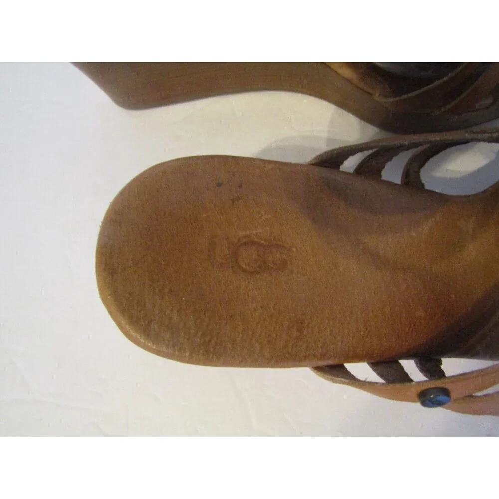 Women’s Tan Wedge UGG  Slide Sandals